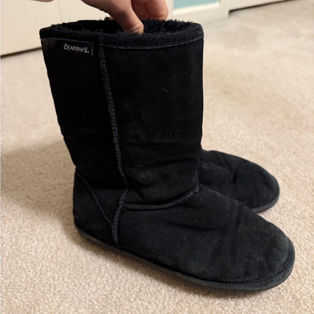 BearPaw Charcoal Fleece-Lined Footwear
